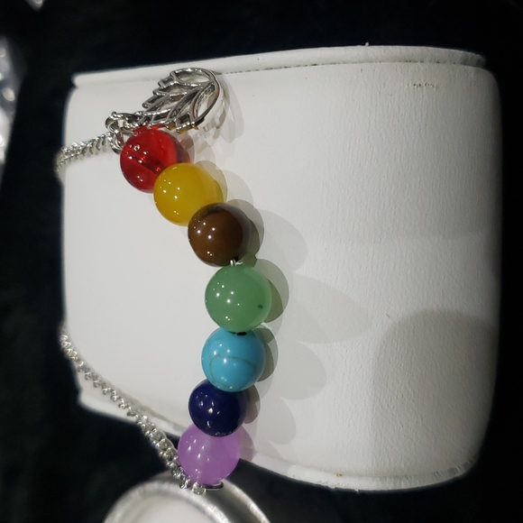 7 Chakra Healing Lotus Balance Beaded Bracelet Lava Yoga Reiki Prayer Stone - Picture 5 of 8